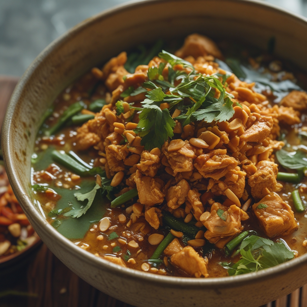 Thai Peanut Chicken Buddha Bowl - Easy Homemade Weeknight Meal finished