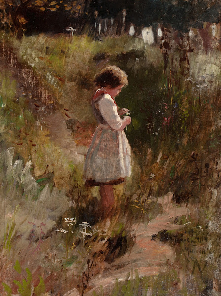 Child Picking Flowers 1884