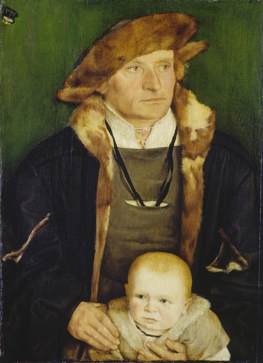 Portrait of Hans Urmiller and his Son ca 1525