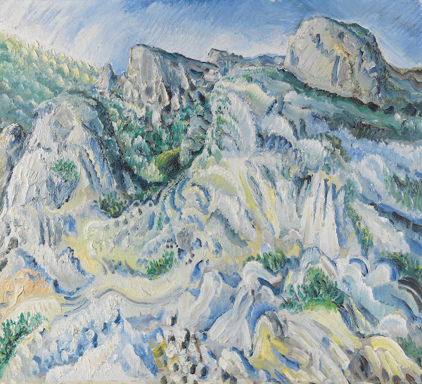 Felslandschaft bei Ulm Landschaft bei Blaubeuren 1929