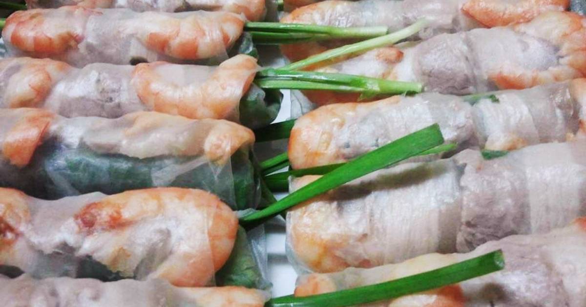 Gỏi cuốn tôm thịt nước chấm đâu phọng