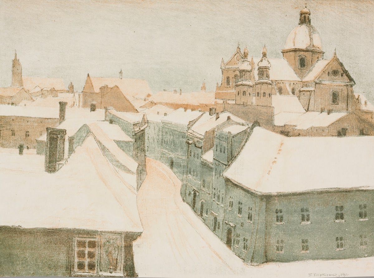 View of Krakow from Wawel 1911