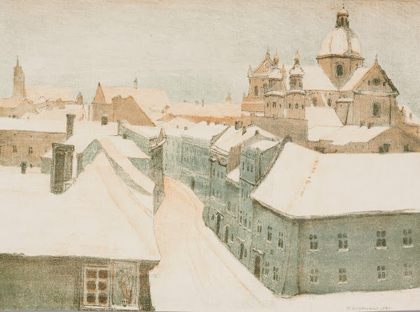 View of Krakow from Wawel 1911