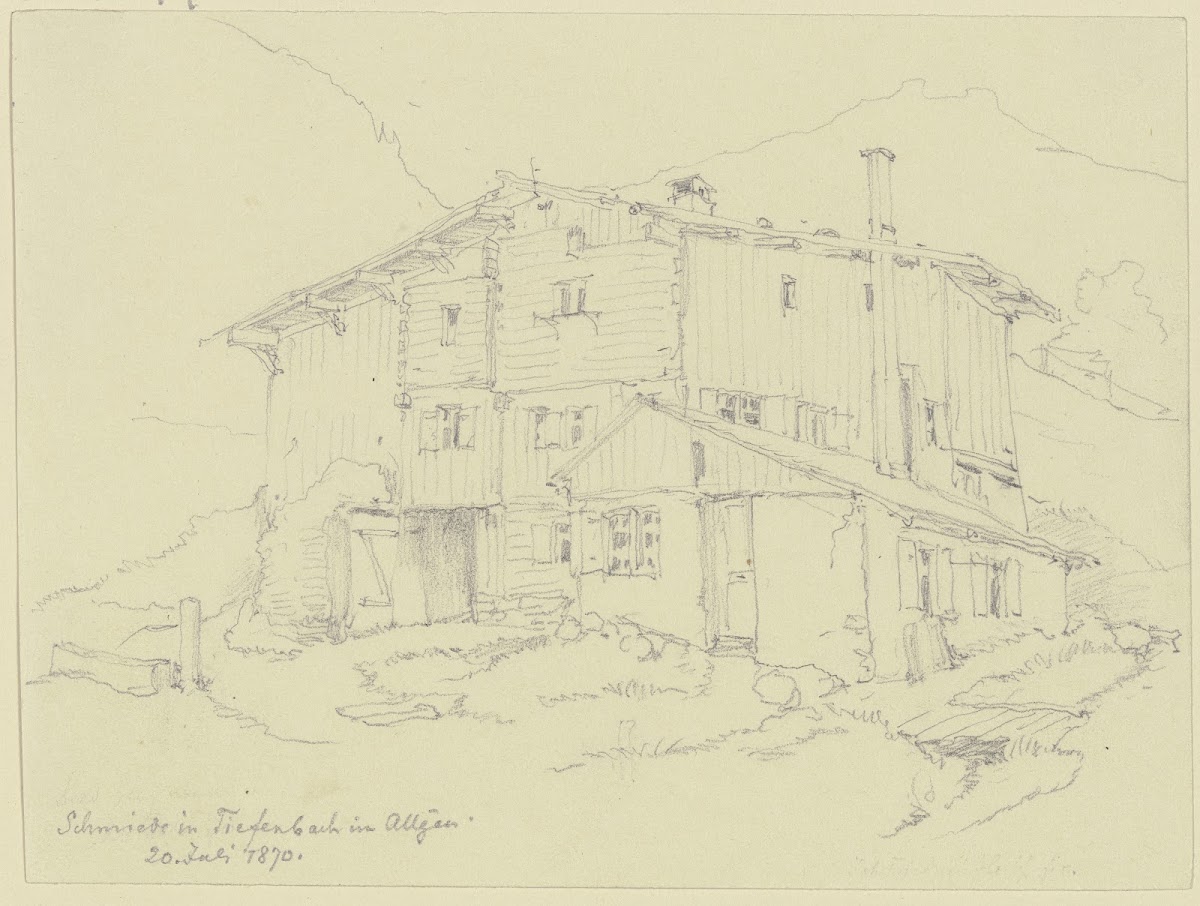 Schmiede in Tiefenbach im Allgäu 1870