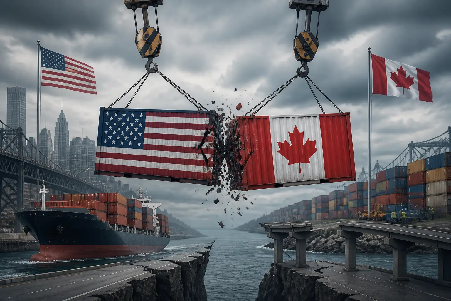 Editorial image for US-Canada trade talks collapse amid tariff disputes and French language tensions