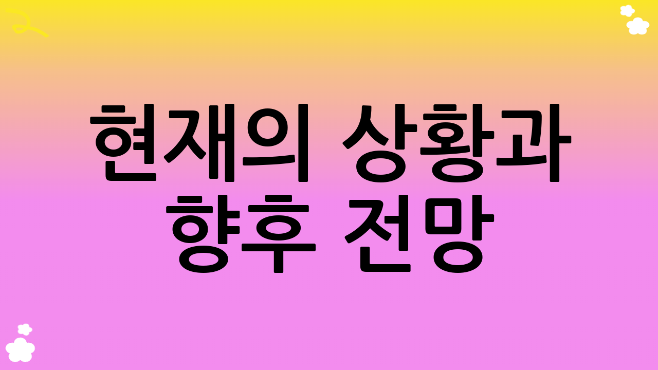 현재의 상황과 향후 전망
