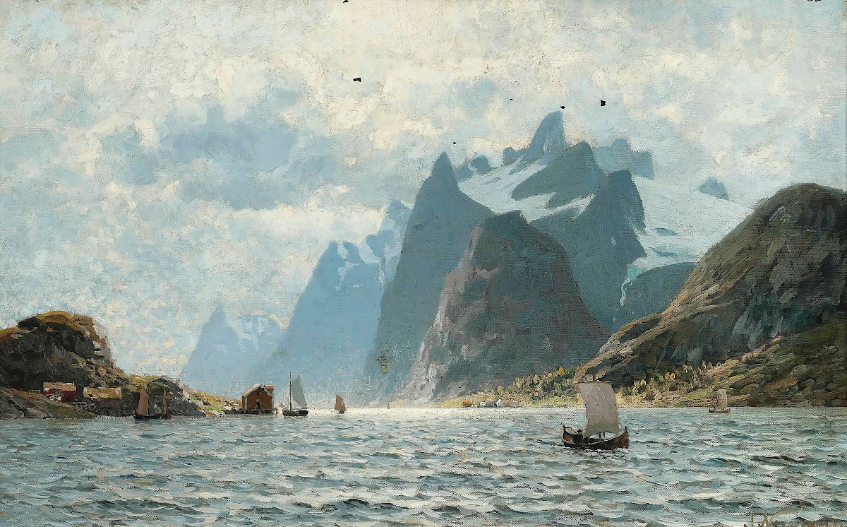 Fishing Vessels On A Norwegian Fjord