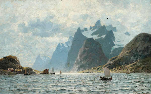 Fishing Vessels On A Norwegian Fjord