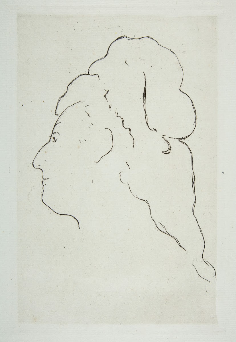 Profile of Eva Gonzales turned to the left ca 1870