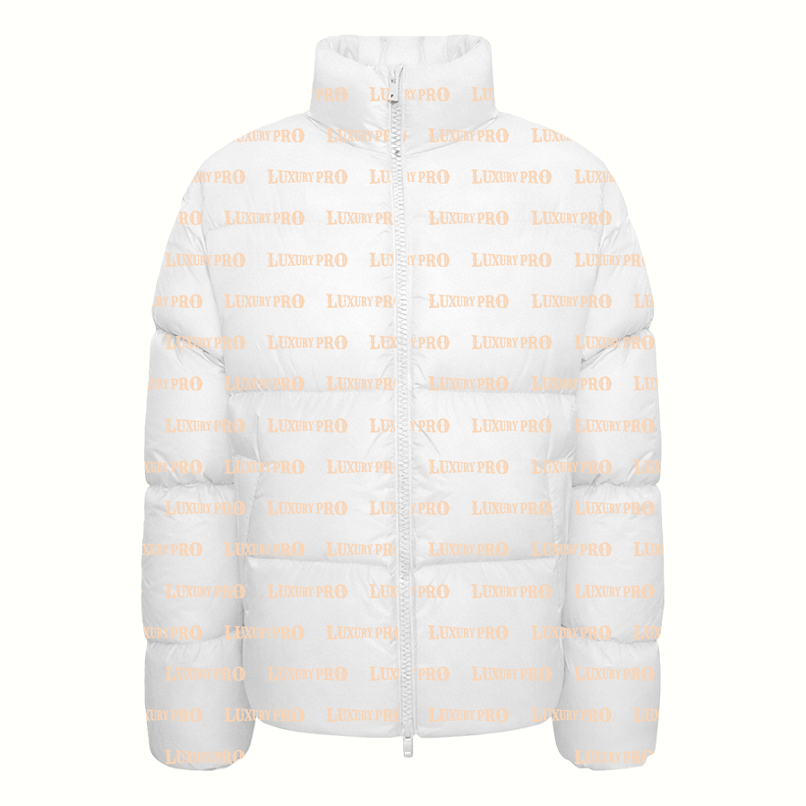 AOP stand collar down jacket