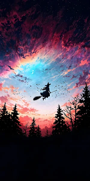 Witch, Halloween, Magic, Fantasy 4K iPhone Wallpaper Background