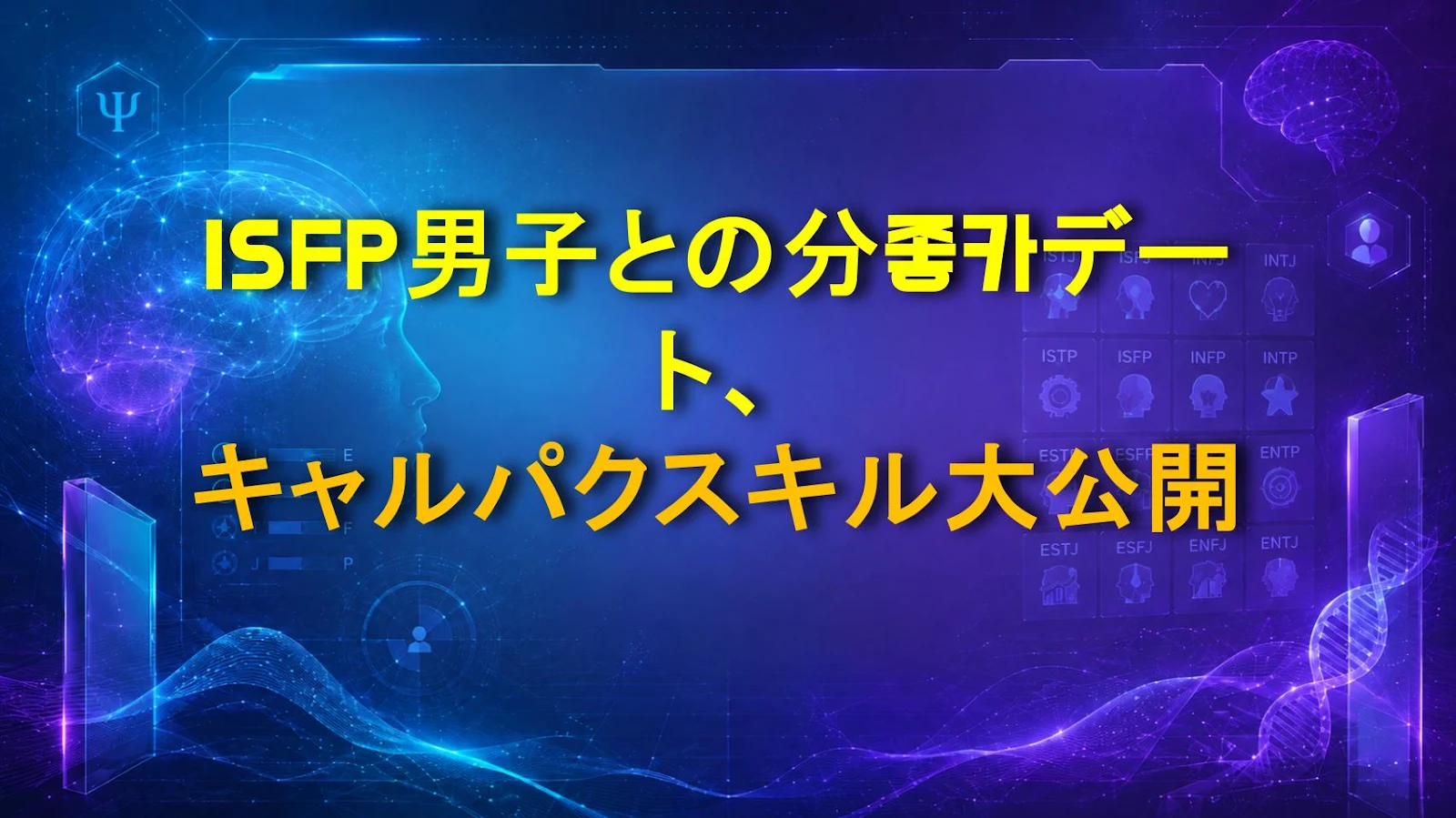 ISFP男子との分좋카デート、キャルパクスキル大公開