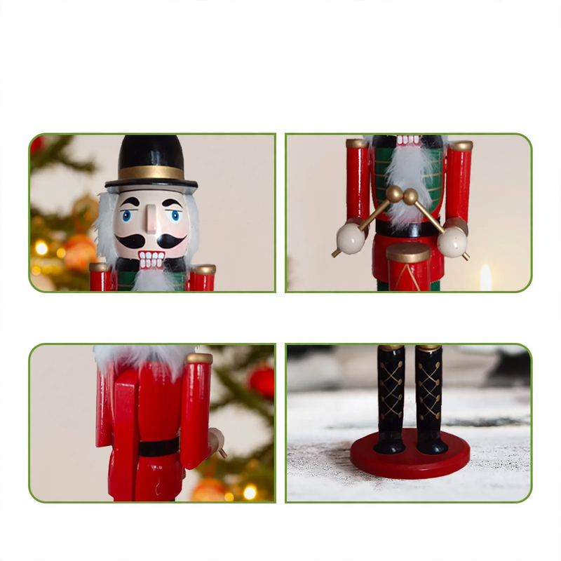 Wood Nutcracker Soldier, 14 inch, Drummer Design