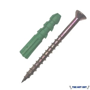 Wall Plug & Screw #11(5)x60  Pre Pack Green YP 4pc