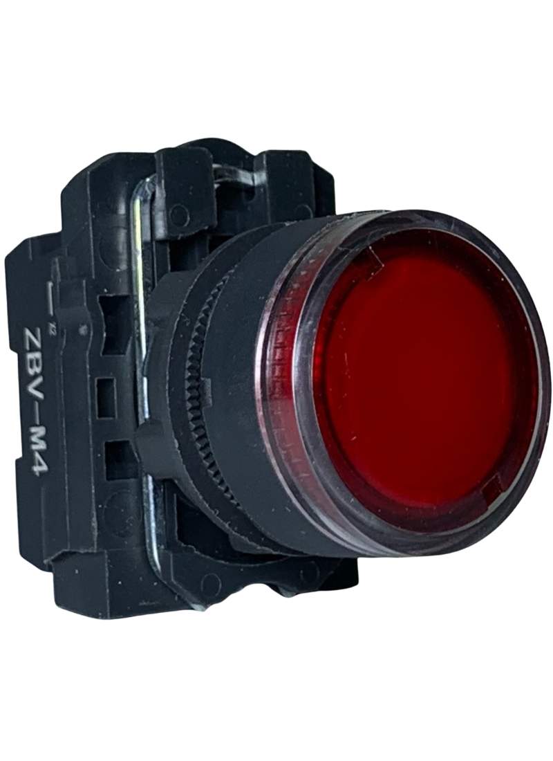 Illuminated Push Button 24VAC Protected LEDs Red 1N/C