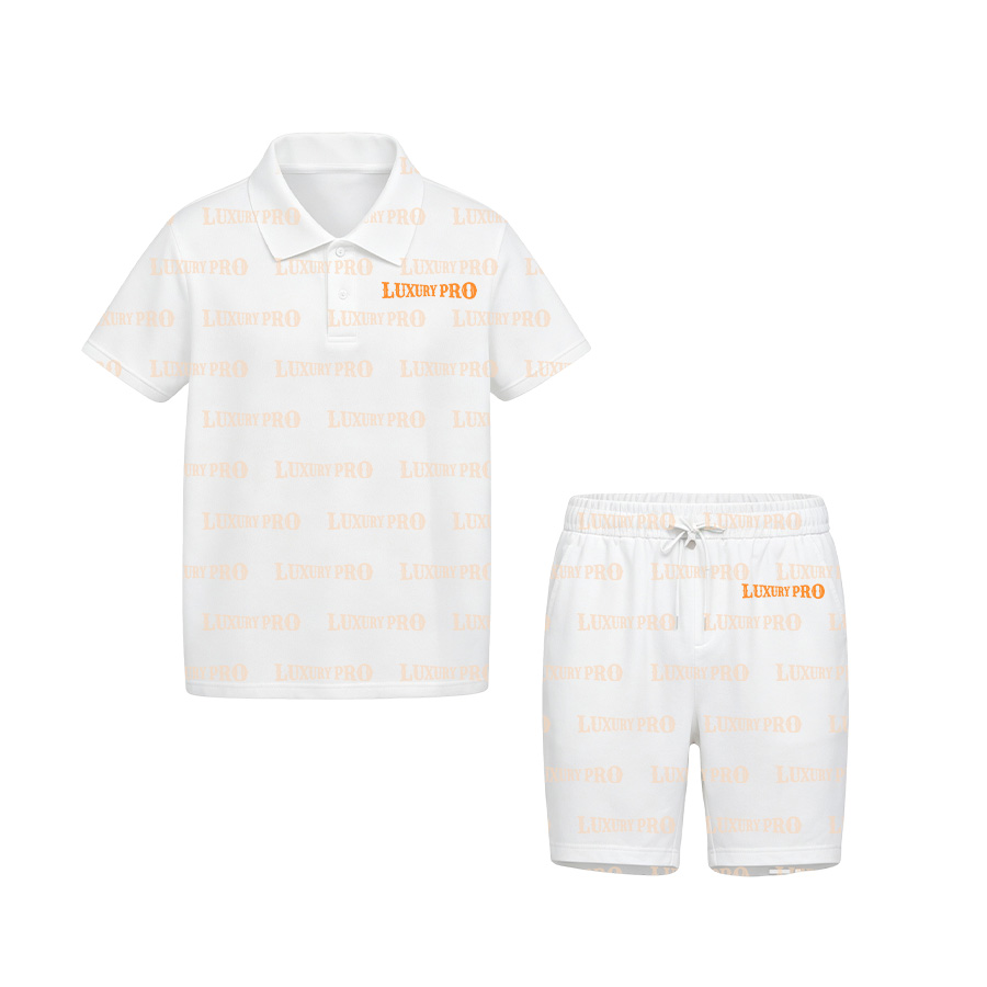 AOP HNH Button Up Polo Shirt & All Over Print Beach Shorts Set
