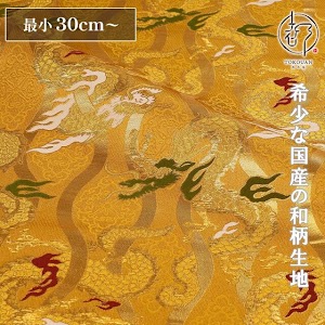 立涌に龍 金茶