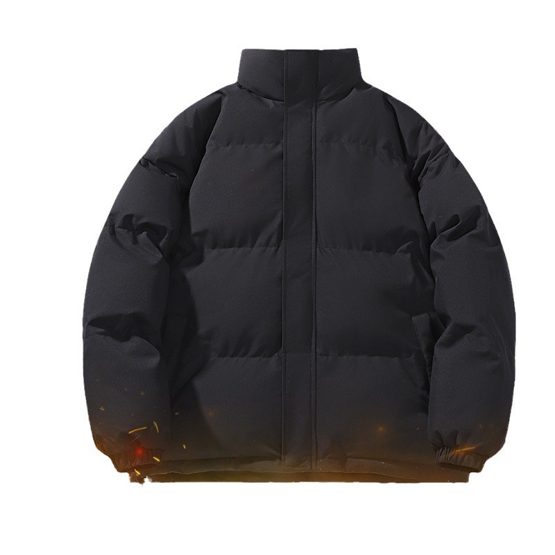Men's Puffer Jacket, Reversible, Stand Collar, Relaxed Fit