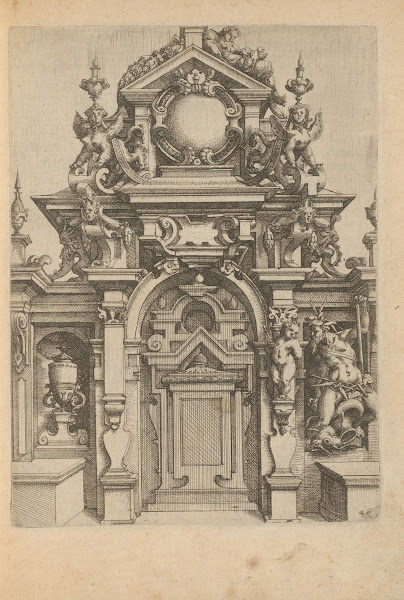Portal decorated with mascarons a triton and sphinxes 1593 1595