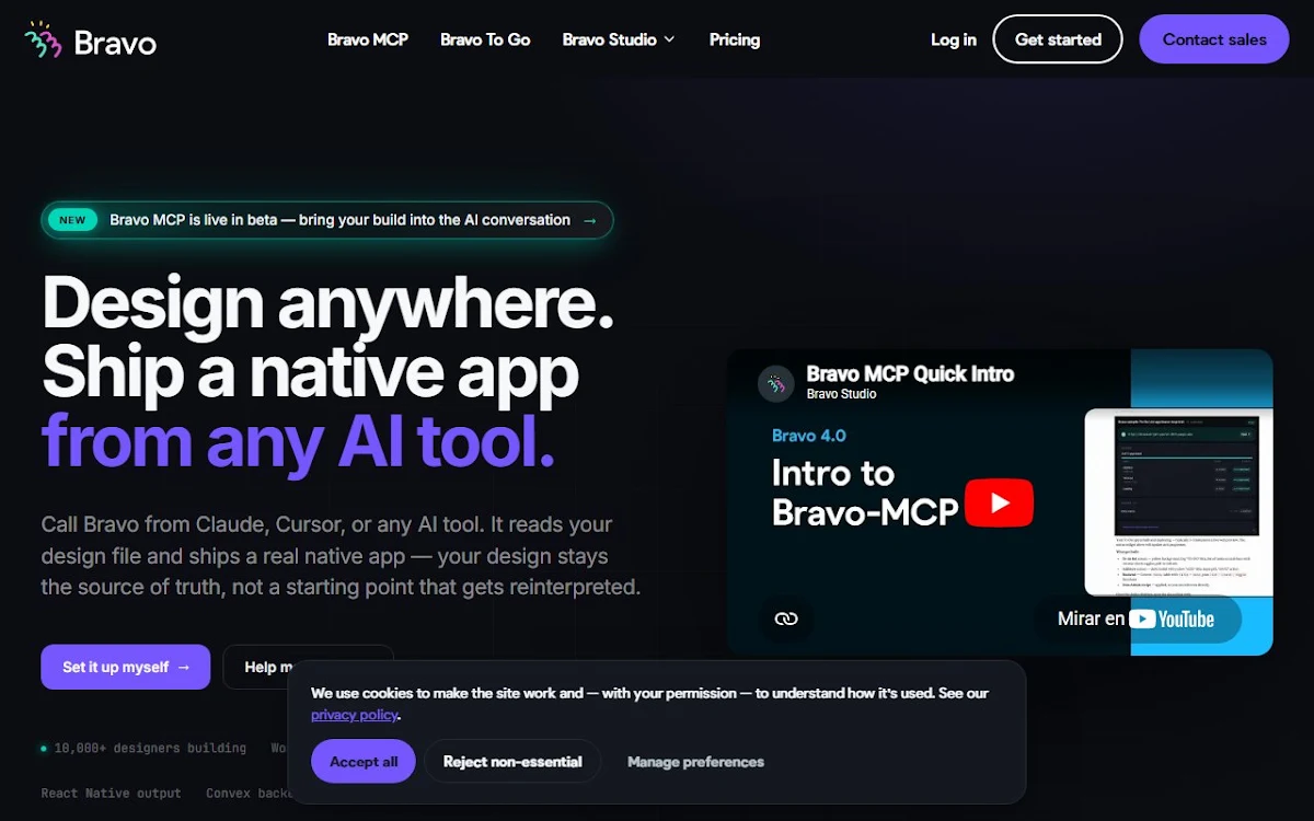 Captura de Bravo Studio