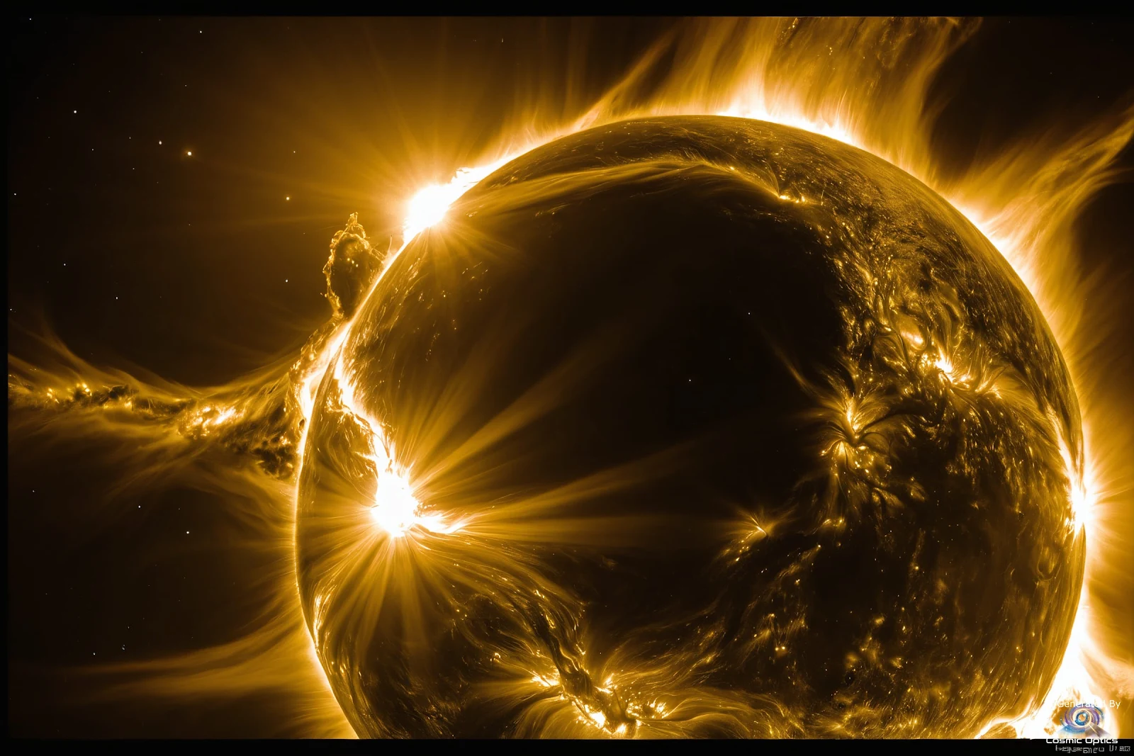 An authentic, extreme close-up macro photograph of the Sun's surface, captured by an extreme ultravi_00015