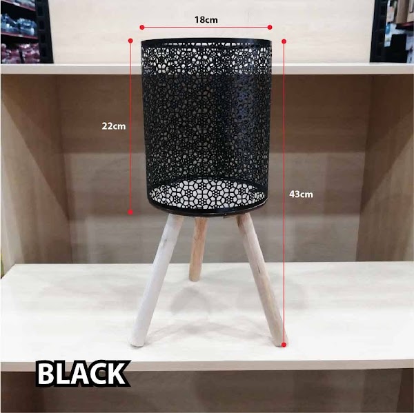 Pasu Besi Corak Berkaki Kayu
