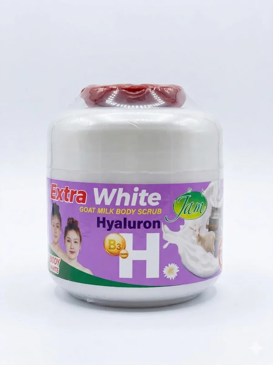 Jam Extra White Goat Milk Body Scrub Hyaluron H