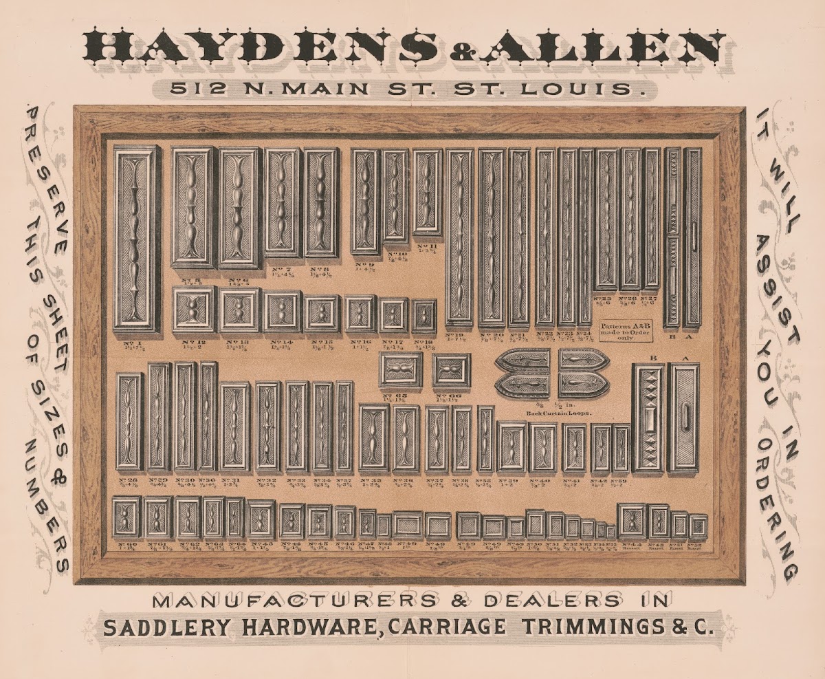 Haydens  Allensaddlery hardward carriage trimmings  C