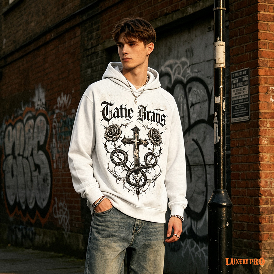 Plain Hooded Sweatshirt With Raglan Sleeves - No Pockets