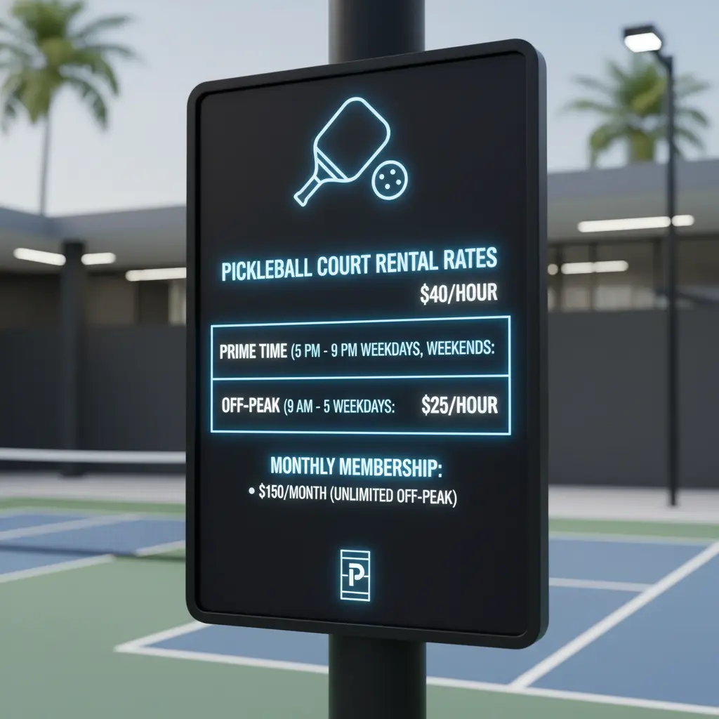 Berapa tarif untuk menyewa lapangan pickleball