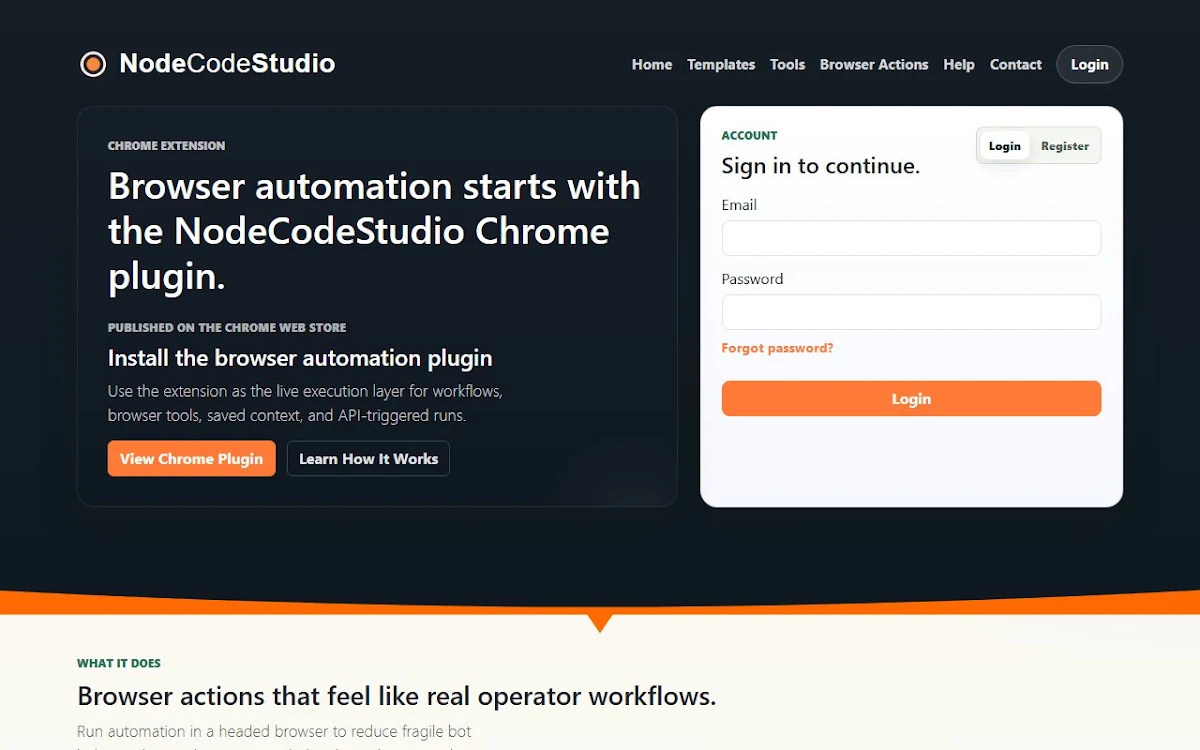 Captura de Node Code Studio