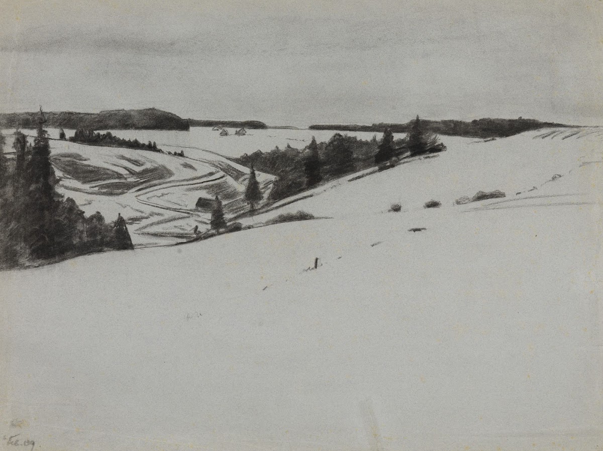 Schneelandschaft bei Königsfeld 1909
