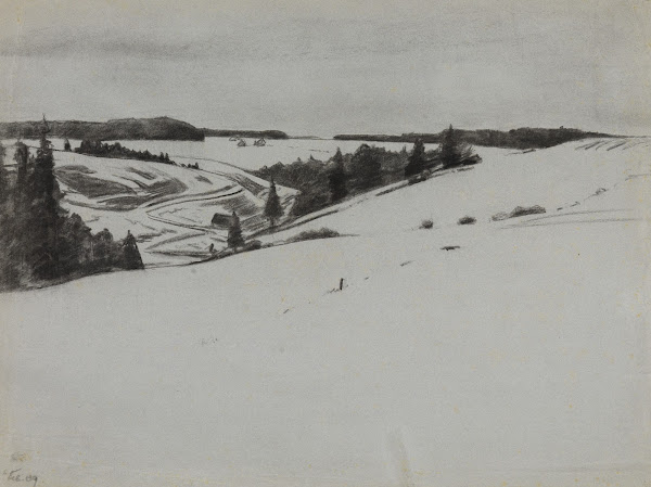 Schneelandschaft bei Königsfeld 1909