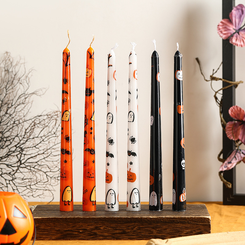 Halloween-Duftkerze, 25 cm, mit Motiven
