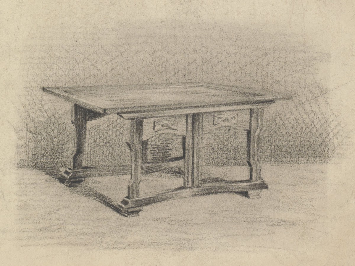 Ontwerp voor een tafel 1874