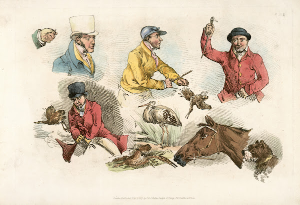 Hunters animals birds 1817 1818