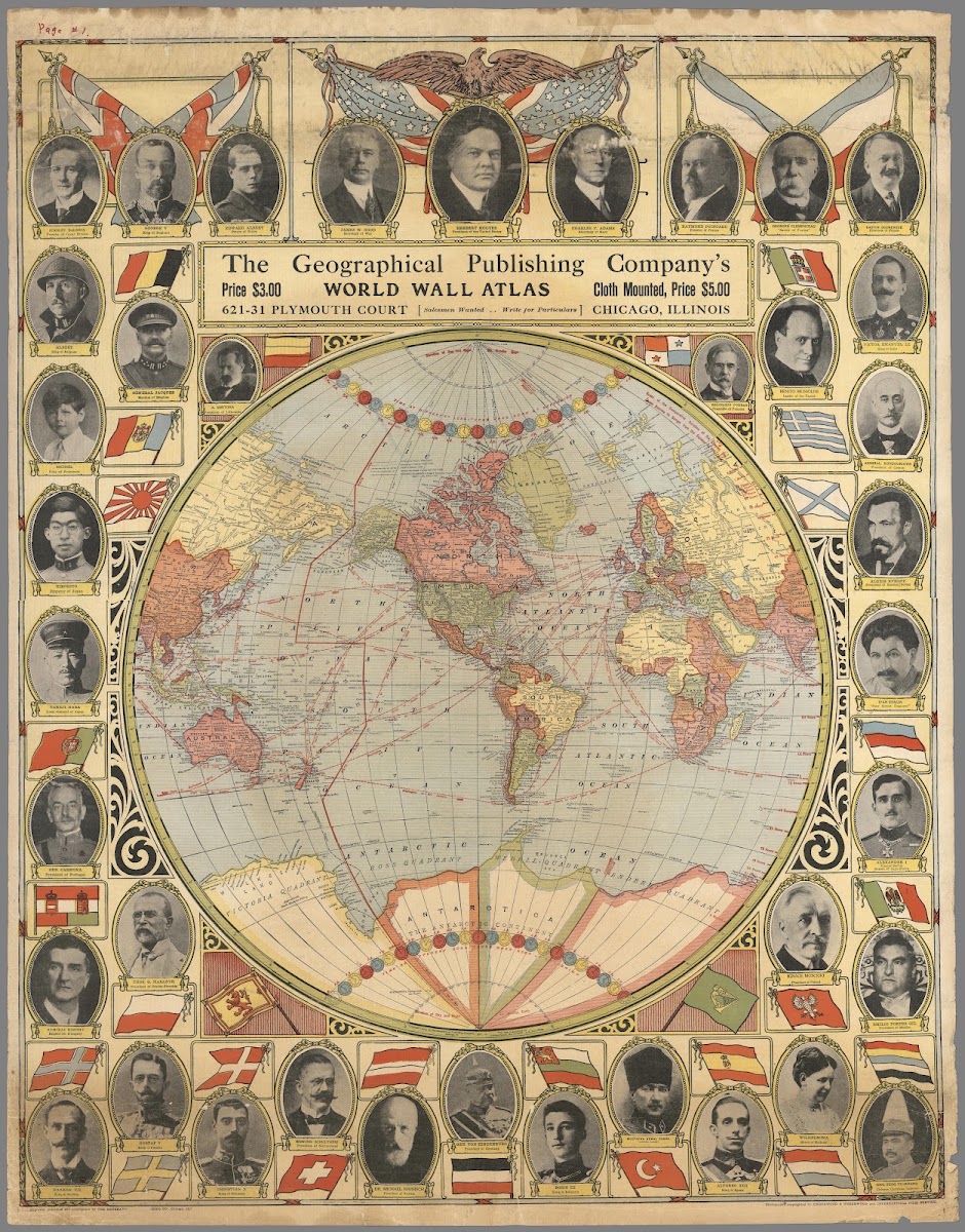Entire World In One Hemisphere Portraits World Leaders 1921