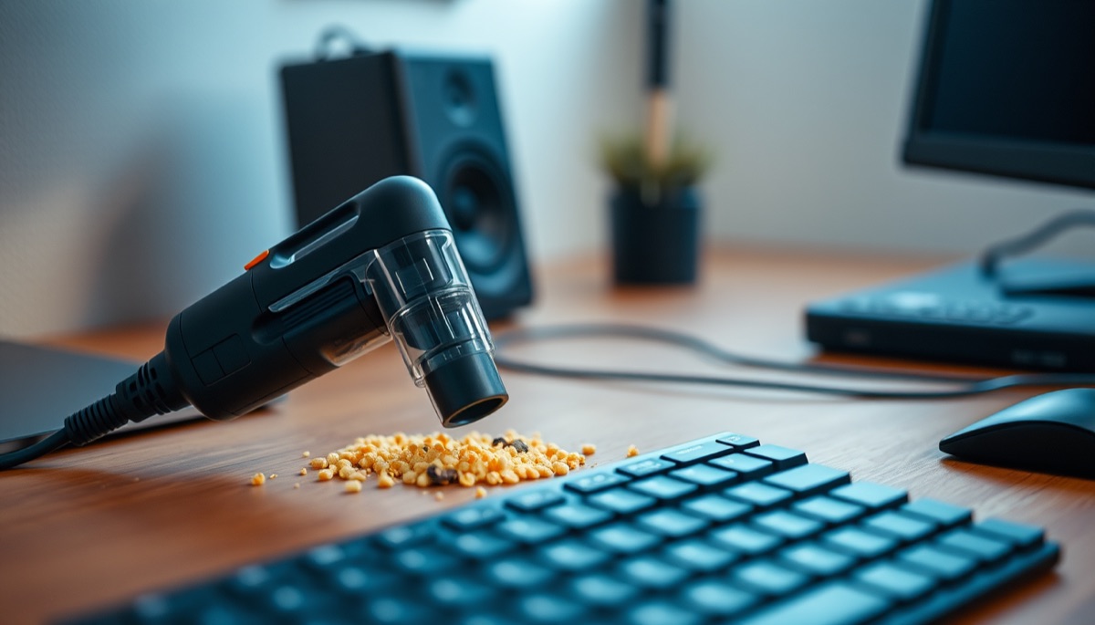 Mini Aspiradores de Escritorio y Teclado USB - Limpieza de Migas, Polvo y Pelos sin Cables
