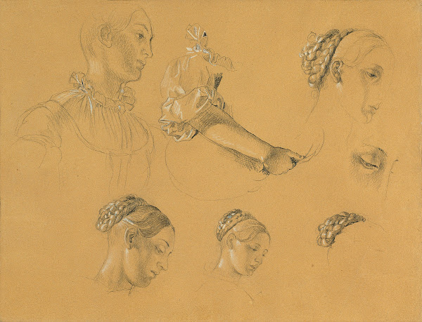 Studie zu Hermann und Dorothea im Weinberg before 1840