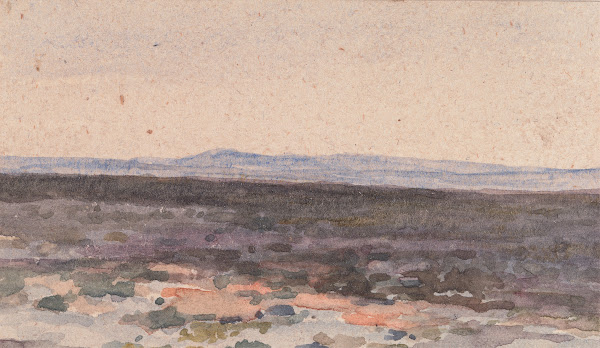 Landscape Valley with Mountain in Distance