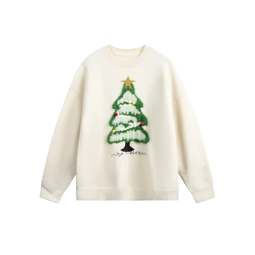 Weihnachtspullover mit Rundhalsausschnitt, Unisex
