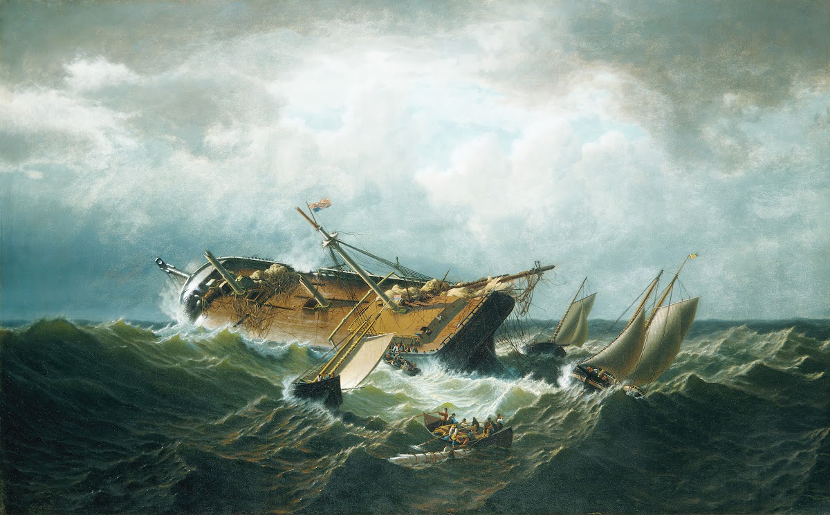 Shipwreck off Nantucket Wreck off Nantucket after a Storm ca 186061