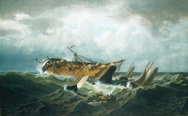 Shipwreck off Nantucket Wreck off Nantucket after a Storm ca 186061