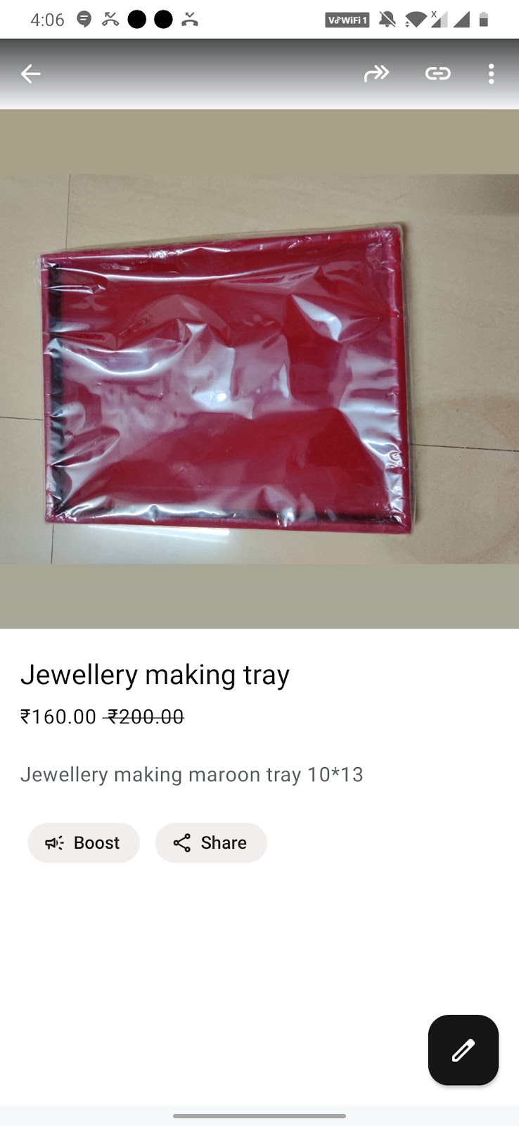 Tray 10*13 Inch Red-1