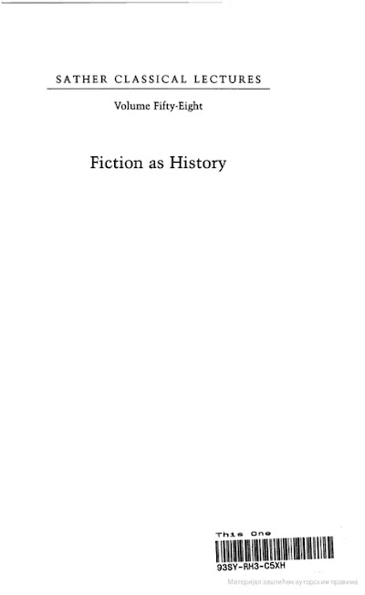 Fiction as History. Nero to Julian (Sather Classical Lectures, Book 58)