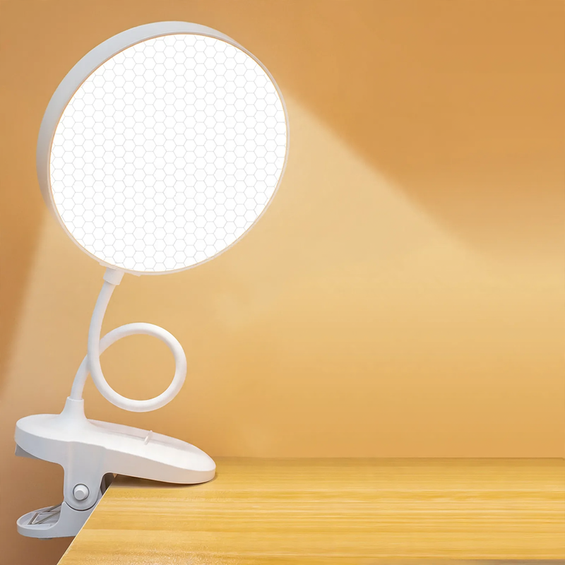 LED-Klemmlampe für Schreibtisch und Bett, augenschonend