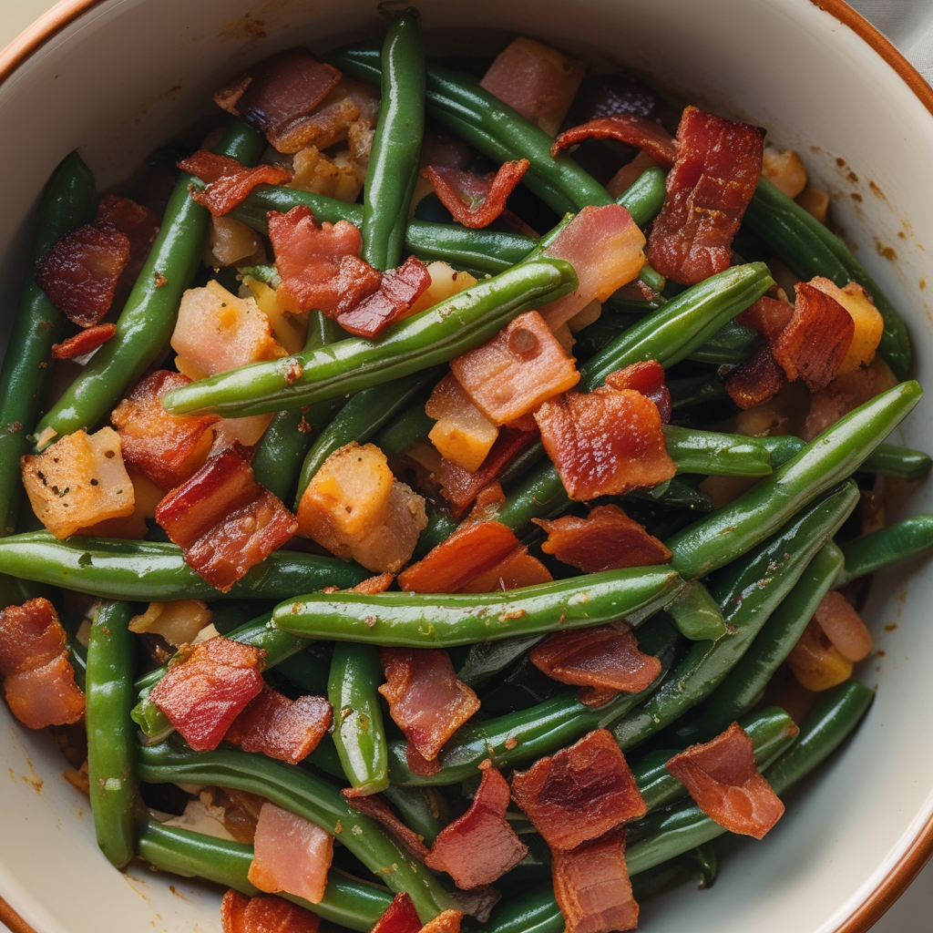 Bacon Loaded Green Bean Casserole: Easy Homemade Comfort Side Dish finished