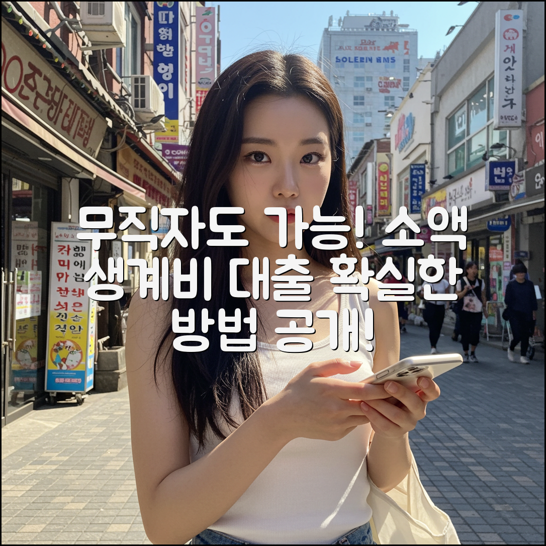 무직자도 쉽게 소액생계비대출 받는 확실한 방법