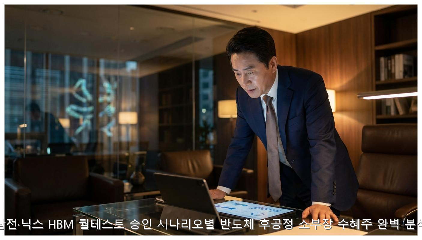 삼전·닉스 HBM 퀄테스트 승인 시나리오별 반도체 후공정 소부장 수혜주 완벽 분석 핵심 안내 및 분석 인포그래픽 (2)