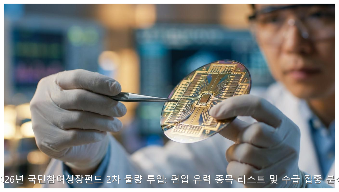 2026년 국민참여성장펀드 2차 물량 투입: 편입 유력 종목 리스트 및 수급 집중 분석 핵심 안내 및 분석 인포그래픽 (3)